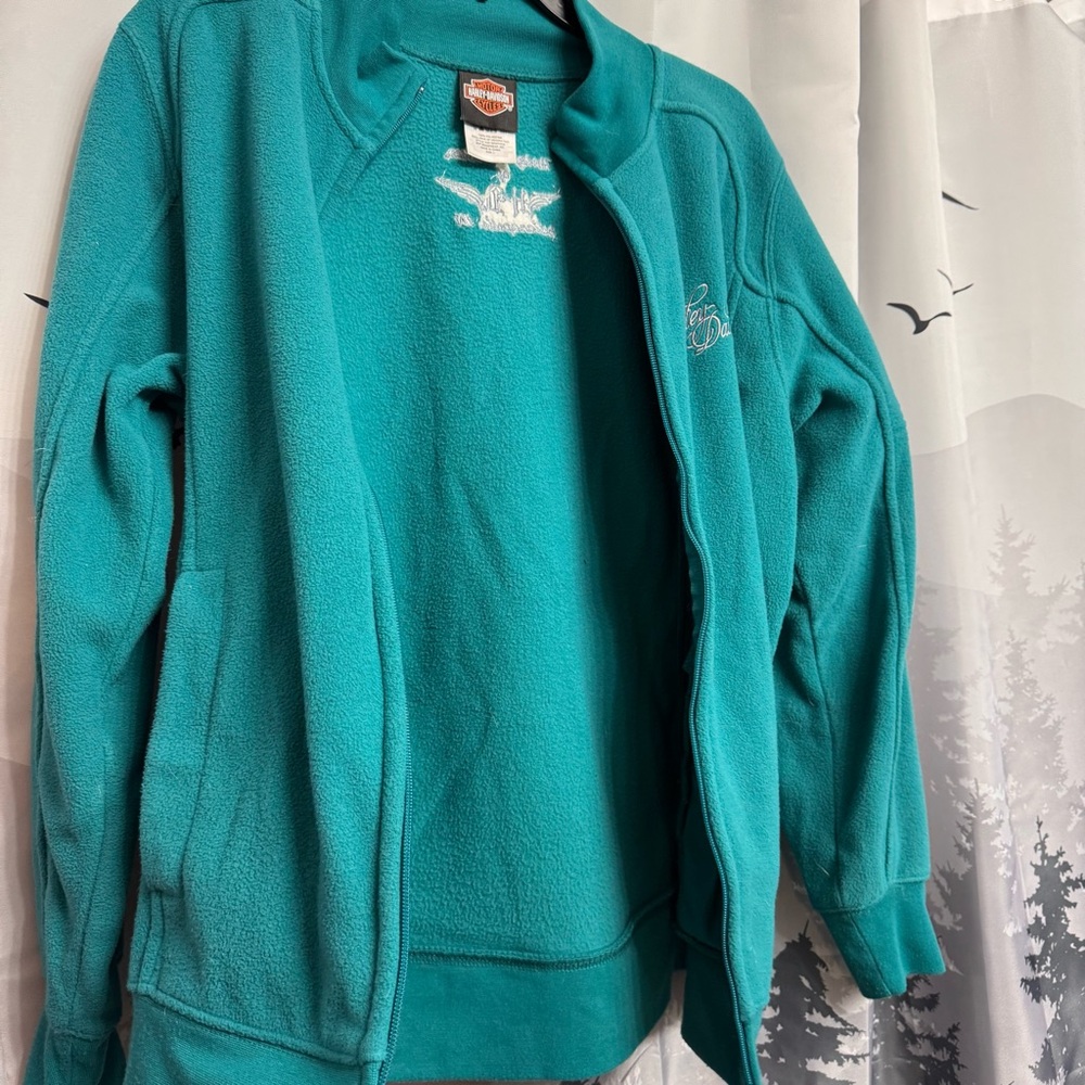 Harley Davidson Fleece Jacket Women's L large Full Zip Indianapolis IN - Picture 7 of 9
